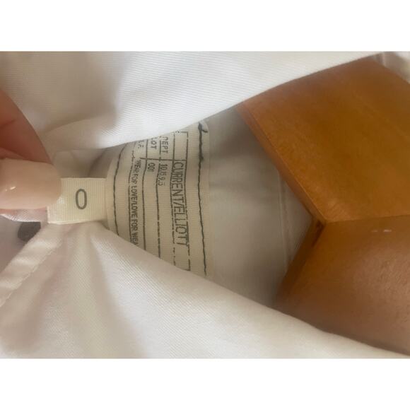 CURRENT ELLIOTT $198 The Perfect Shirt (Shacket) in Sugar White Size 0 - Picture 3 of 5